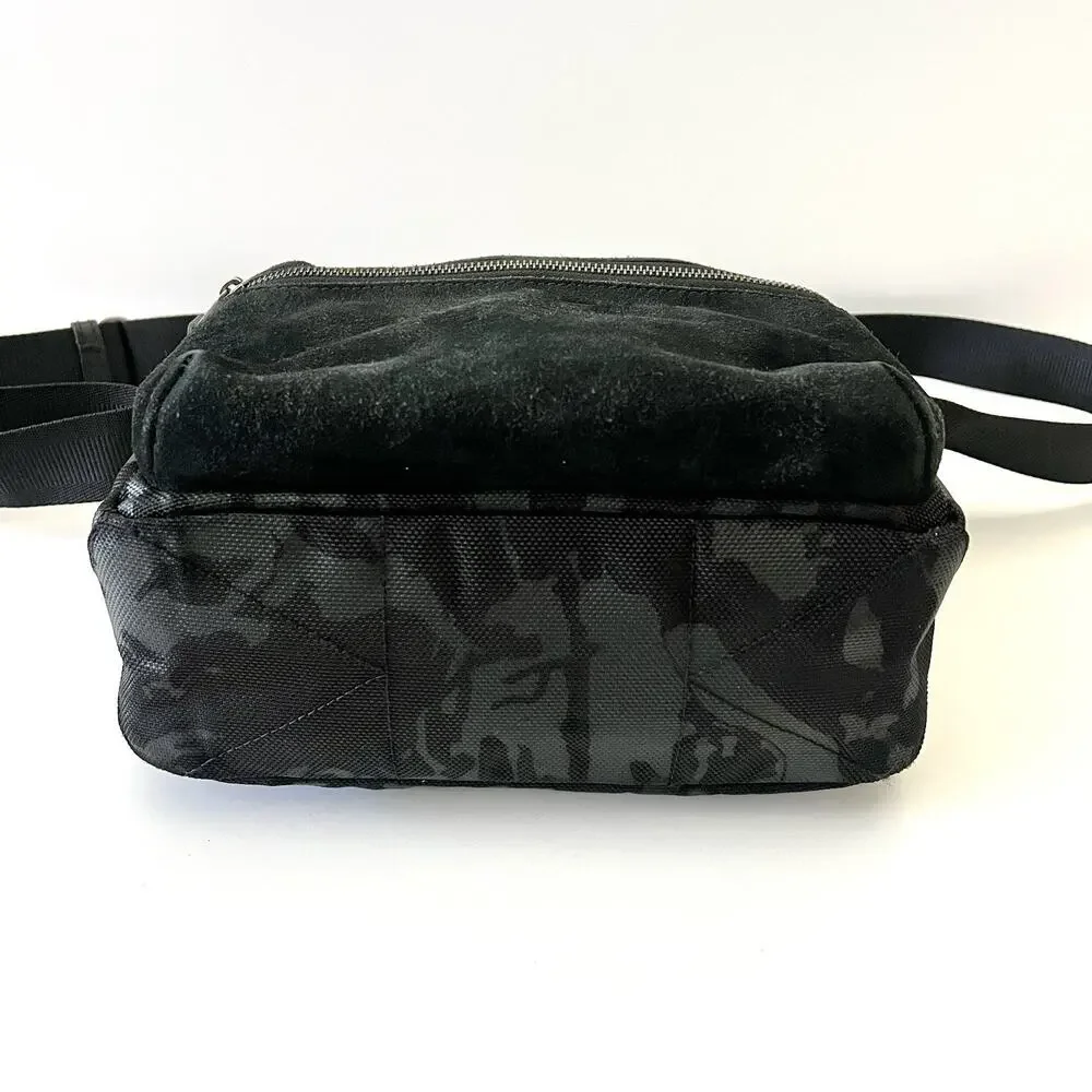 Tumi Dalston Amhurst Black Camo Crossbody Suede Nylon Messenger Bag 61005DCM